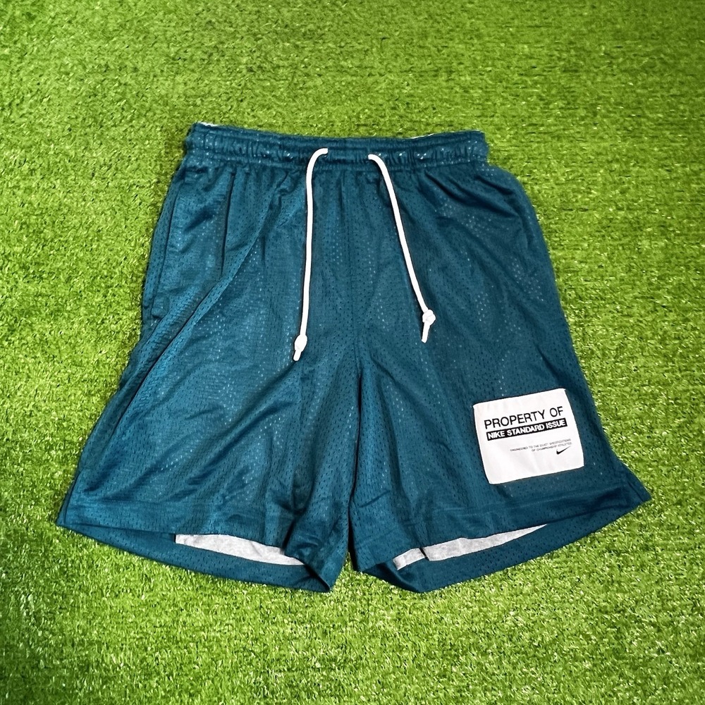 Retro Nike Shorts Youth MED / LG Turquoise Grey Reversible Basketball Short Boys